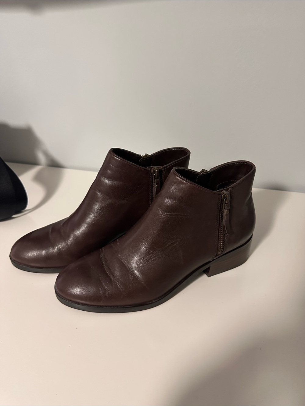 Cole Haan Dark Brown Leather Ankle Booties